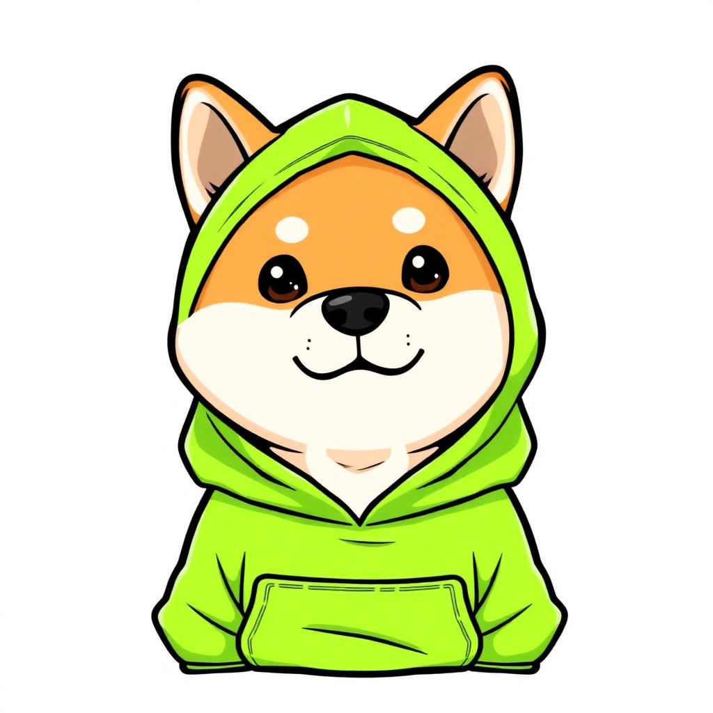 HOODIE avatar wearing the iconic neon green hoodie